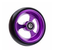 4inch/100mm Wheelchair Front Wheels Replacement, Non-Slip Casters Rollers Wheels for Rollator Walker,PU Solid Wheels/Aluminum Hub Durable and Reliable Accessories(Purple)
