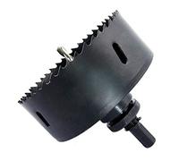 4inch Hole Saw LAIWEI Bi-Metal Hole Saw 102mm with Heavy Duty Mandrel, HSS Hole Cutter for Metal Pipe, Wood, Sheet Metal, etc. 2 locking pins make the tool stronger and drilling easier
