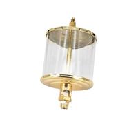 4inch OD Brass Sight Drip Feed Oiler Filling Cup Glass, Lubricator Oil Cup 1/4 3/8 1/2inch Male 1pc(3/8 inch)