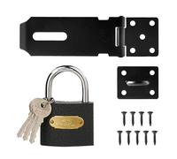 4inch Shed Lock, Door Latch Hasp Shed Door Latch Hasp and Staple with Padlock Door Hasp Lock for Garden Sheds Underground Garages Bedrooms Cabinets