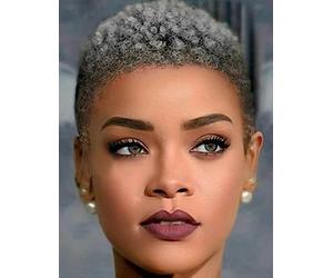 4inch Short Afro Curly Not Human Hair Wigs for Black Women Pixie Cut Kinky Curly Short Wigs 150 Percent Density Afro Wig,Grey