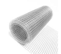 4inch x 20ft Hardware Cloth 1/4 inch Chicken Wire Fencing 23Ga, Hot Dipped Galvanized After Welding Garden Plant Supports Welded Metal Chicken Wire Fence, Poultry Animal Netting Cage Screen