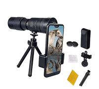 4K 10-300 X 40 MM Telescope, Super Zoom High Power Scope Night Vision Waterproof Monoculars Telescope for Camping Travelling,No Tripod/21 (Size : With Tripod)