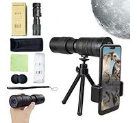 4k 10-300x40mm Super Telephoto Zoom Monocular Telescope, 2021 Upgrade Spotting Telescope for Adults, High Power HD Monocular With Phone Holder and Tripod, BAK4 Prism Lens Design, for Travel
