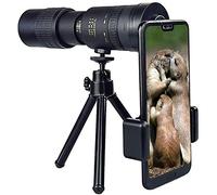 4K 10-300X40mm Super Telephoto Zoom Monocular Telescope with Smartphone Holder & Tripod, Moonite Monoculars for Adults, Waterproof Fogfree HD Monocular Scope (With Tripod)