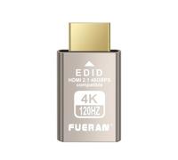 4K 120Hz HDMI 2.1 Dummy Plug - High-Resolution Virtual Display Emulator for PC, VR Headsets & Cryptocurrency Mining EDID Headless Ghost Display Adapter (2.1-4K/120Hz-1P-hui-)