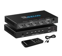 4K 120Hz HDMI 2.1 Switch 4x1 Audio Extractor VRR ALLM HDCP2.3 ARC HDR10+ CEC Optical SPDIF and 3.5mm AUX Audio Out,HDMI Auto Switch 4 IN 1OUT IR Remote D-olby Digital EDID for PS5 XBOX NVIDIA