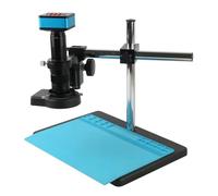 4K 12MP 1080P USB HDMI Industrial Lab PCB Soldering TF Video Microscope Camera + 180x 300x C Mount Lens + 144 LED Ring Light (Color : B, Size : 300X)