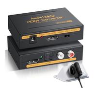 4K@30Hz HDMI Audio Extractor Splitter with Power Adapter, HDMI to Optical/SPDIF + RCA L/R Stereo Audio Converter, Supports PS5, Chromecast, Fire Stick, Blu-Ray Player, Xbox, Sky Box
