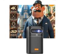 4K 3D Mini Projector Smart Cinema Android WiFi Portable 1080P Full HD Home Theater Video LED DLP Projector with Battery