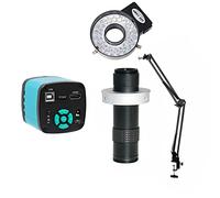 4K 48MP 1080P HDMI USB Industrial Video Microscope Camera 130X Zoom C Mount Lens Cantilever Stand For Digital Image Acquisition (Color : Full Set)