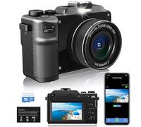 4K 48MP Digital Camera for Photography: 18X Zoom Dual-lens Travel Vlogging Camera with 32GB TF Card for Youtube Tiktok, 3''Autofocus Compact Camera for Teenagers Beginners Students