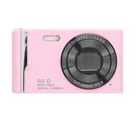 4K 50MP Compact Digital Camera with 16x Zoom - 2.8 Inch LCD, Shake, Autofocus, Small Portable Camera for Travel (Pink)