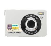 4K 56MP HD Digital Camera, 20X Zoom Portable Vlogging Camera, 2.7 inch Screen, Self Timer, Burst Mode, USB Data Cable, 128GB Storage Support, Fill Light (Silver)