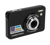 4K 56MP HD Digital Camera, 20X Zoom Portable Vlogging Camera, 2.7 inch Screen, Self Timer, Burst Mode, USB Data Cable, 128GB Storage Support, Fill Light (Black)