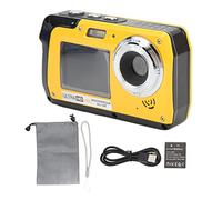 4K 56MP Video Recorder, Underwater Camera 18X Digital Zoom 10ft for Outdoor, Clear Details, Dual Screen Self Portrait, Continuous Shooting