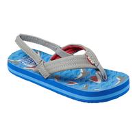 (4K-5K UK, Blue Shark) Reef Boys Little AHI Strappy Sandals