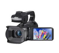 4K 60FPS Digital Camcorder 64MP Video Camera Live Stream Webcam 4.0" Touch Screen Vlog Recorder 18X Zoom Takes Sharp Smooth(32G SD Card)