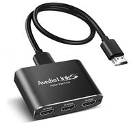4K@60HZ HDMI Switch 3 in 1 out, HDmi switch 3-Port Aluminum Alloy with 4FT HDMI Cable, 4K hdmi Switcher Box Supports HDCP2.2, HDR10, 18Gbps, for Fire Stick, PS5/4, Game Consoles, Roku, PC(Black)