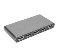 4K@60Hz HDMI Switch 5x1, 5 in 1 Out HDMI Splitter with Wireless Remote, 4Kx2K Resolution, HDMI Splitter Hub Port Switches, Audio Extractor to Stereo