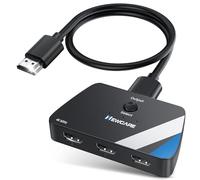 4K@60HZ HDMI Switch, HDMI Switch 3 in 1 out with 1.2M HDmi Cable, Support 3D, 1080P, HDCP2.2, HDR, Dobly, 3 Ports hdm-i switch for PS5,HDTV, Xbox,Roku, Fire Stick,DVD, Projectors