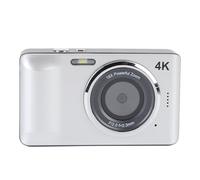 4K 64MP Compact Digital Camera with Autofocus, 18X Zoom, and 2.8-Inch Screen - Point and Shoot Camera for Travel Photography (Silver)