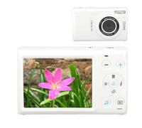 4K 64MP Digital Camera, 18X Zoom Auto Focus Digital Point and Shoot Camera with 2.8 Inch Screen, 4K 30FPS Compact Anti Shake Vlogging Camera for Kids Teens Adults Gifts (White)