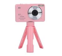4K 64MP Digital Camera 18X Zoom Loop Recording Slow Motion Photography for Everyday Memories (Pink)