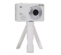 4K 64MP Digital Camera 18X Zoom Loop Recording Slow Motion Photography for Everyday Memories (White)