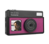 4K 64MP Digital Camera with 18X Zoom Autofocus - 2.8in Retro Screen, LED Fill Light & Multiple Filters for Vlogging, Travel, and Photography (Dark Violet and Black)