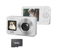 4K 64MP Double Screen Camera with 18X Opticals Zoom Portable ABS Body for Students Travel Enthusiasts Compacts Student Camera