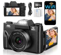 4K 75MP Digital Camera with WIFI, UHD Autofocus Compact Cameras