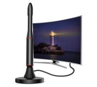 4K 8K TV Antenna Indoor, Digital Antenna with Premium Signal Amplifier, Long Range 360° Reception for Local Channels, 30ft High-Speed Coaxial Cable