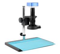 4K 8MP 1080P I_MX334 Industry Video Microscope Measuring Camera + 180X C-Mount Lens + 144 LED Ring Light + Stand (Color : A, Size : 120X)