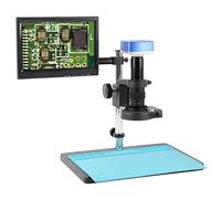 4K 8MP 1080P I_MX334 Industry Video Microscope Measuring Camera + 180X C-Mount Lens + 144 LED Ring Light + Stand (Color : B, Size : 180X)
