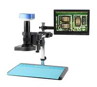 4K 8MP 1080P I_MX334 Industry Video Microscope Measuring Camera + 180X C-Mount Lens + 144 LED Ring Light + Stand (Color : D, Size : 120X)