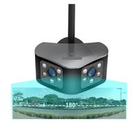 4K 8MP Dual Lens Panoramic CCTV Camera 180° Wide Viewing Angle 2MP Outdoor Motion Detection Audio Security Camera(2MP Add 128G Card)