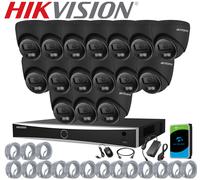 4K 8MP HIKVISION CCTV System ColorVu Night Vision 2-Way Audio IP Camera NVR Kit