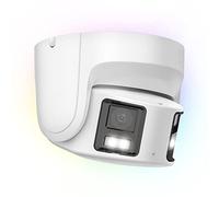 4K 8MP Panoramic Color VU PoE IP Turret Camera Outdoor, Strobe Light & Audible Warn, Full Color Night Vision, Smart VCA, Human/Vehicle Detection, Dual 1/1.8" Sensor, 2-Way Audio, Hik-Connect/iVMS-4200
