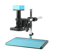 4K 8MP USB HDMI LAN Video Microscope Measuring Camera + 100X/130X/180X/300X/200X/500X Zoom Lens For PCB Soldering Phone Repair PCB inspection (Color : C, Size : 300X)