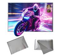 4K Anti-Light Projector Screen, 60/84/100/120/130 Inche Portable Movie Projection Screen for Indoor Movie Video Home Theater Cinema Office Bedroom(72inch(16:9))
