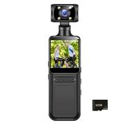 4K Body Camera Handheld Video Camcorder Stabilization 180 Degree Rotatable Lens With LCD Screen For Outdoor Sports Camera