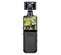 4K Body Camera Handheld Video Camcorder Stabilization 180 Degree Rotatable Lens With LCD Screen For Outdoor Portable Body Camera