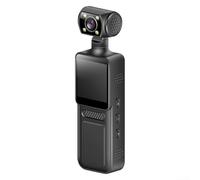 4K Body Worn Camera with Audio - Clip On Action Recorder - 1.31 Inch Display - Loop Recording - Portable Sport Video Device for Outdoor Security and Personal Use Black