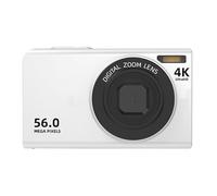 4K Camcorder English Full HD for YouTube,1080P HD Video Recording,2.4-inch Display, 16x Digital Zoom, LCD Screen with SD Card,Standard-4K-card reader+32GB card+adapter-White