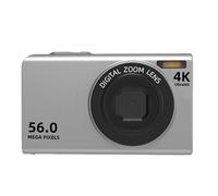 4K Camcorder English Full HD for YouTube,1080P HD Video Recording,2.4-inch Display, 16x Digital Zoom, LCD Screen with SD Card,Standard-4K-card reader+adapter-Silver