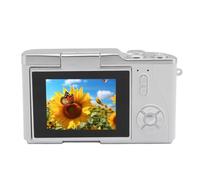 4K CCD Camera, Reversible 2.4in Screen Portable Digital 18X Zoom CCD Video Camera for Travel (White)