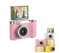 4K CCD Digital Zoom Camera, Digital Camera for Photography, 1080P 48MP Vlogging Camera with 2.4 Inch 180° Flip Screen, Foldable Screen Student Camera, 8X Digital Zoom Compact Retro Camera