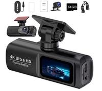 4K Dash Cam Front And Rear View Car Camera Night Vision