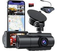 4K Dash Cam Front and Rear, Wireless Dash Cams for Cars, Dual Dashcam Front and Rear Camera 4K+2K with 32GB SD Card, Car Camera Built-in Wi-Fi & APP, G-Sensor,Night Vision, 170° Wide Angle, Max 256GB